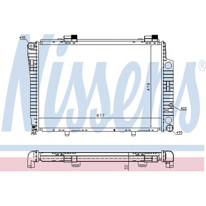 Foto Radiador, refrigeración del motor NISSENS 62750A