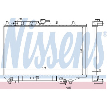 Photo Radiator, engine cooling NISSENS 62389