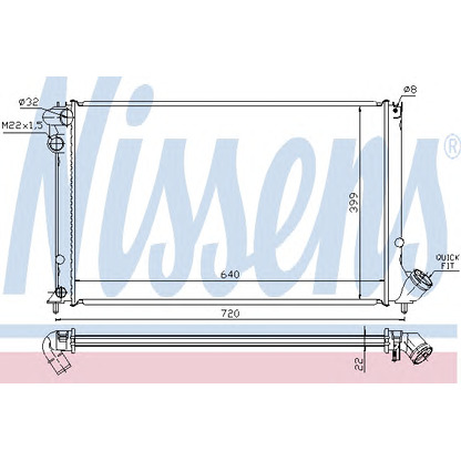 Foto Radiador, refrigeración del motor NISSENS 63731