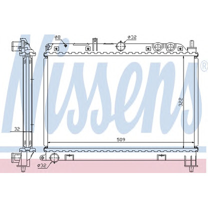 Photo Radiateur, refroidissement du moteur NISSENS 64210A