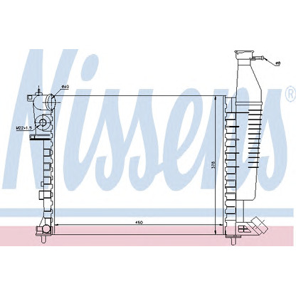 Photo Radiator, engine cooling NISSENS 63546