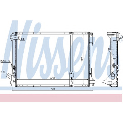 Photo Radiator, engine cooling NISSENS 63976A