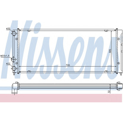 Photo Radiateur, refroidissement du moteur NISSENS 65237