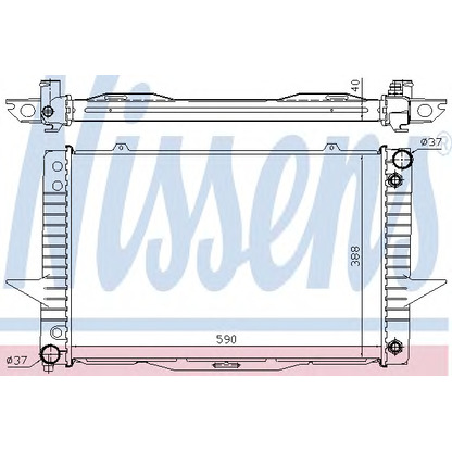 Foto Radiatore, Raffreddamento motore NISSENS 65540A