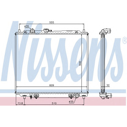 Foto Kühler, Motorkühlung NISSENS 62853