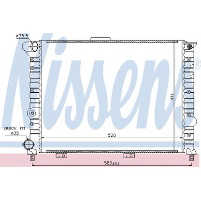 Photo Radiateur, refroidissement du moteur NISSENS 60049