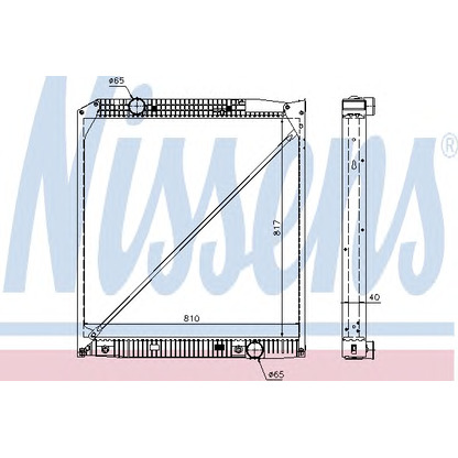 Foto Radiador, refrigeración del motor NISSENS 62652A