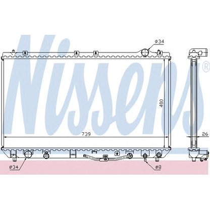 Photo Radiateur, refroidissement du moteur NISSENS 64754A