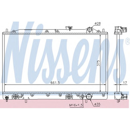 Photo Radiateur, refroidissement du moteur NISSENS 62835