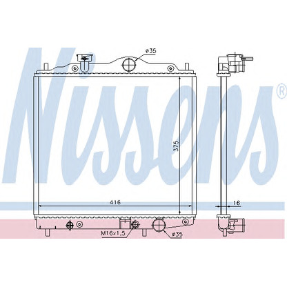 Photo Radiateur, refroidissement du moteur NISSENS 67100