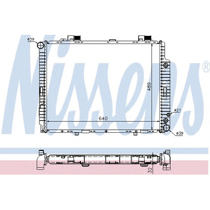 Foto Radiador, refrigeración del motor NISSENS 62608A