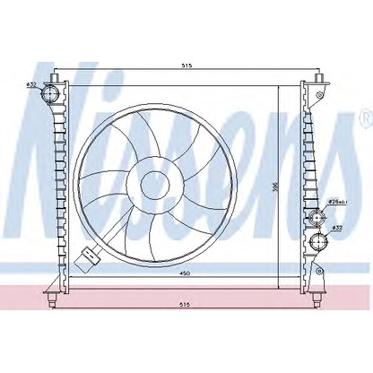 Photo Radiateur, refroidissement du moteur NISSENS 60425