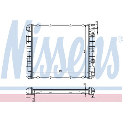 Photo Radiator, engine cooling NISSENS 65544A