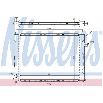 Photo Radiator, engine cooling NISSENS 642111