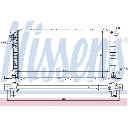 Photo Radiator, engine cooling NISSENS 62057