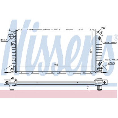 Photo Radiator, engine cooling NISSENS 62058A