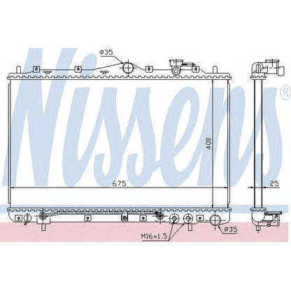 Foto Radiatore, Raffreddamento motore NISSENS 67007