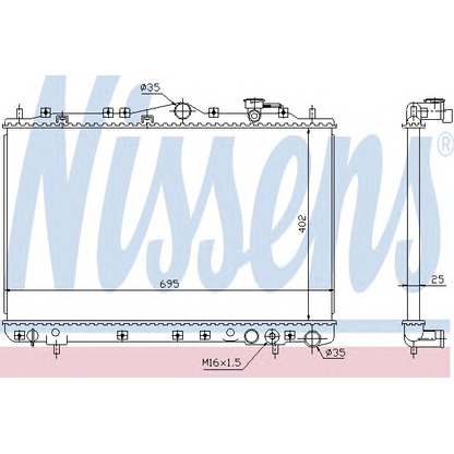 Photo Radiateur, refroidissement du moteur NISSENS 67004