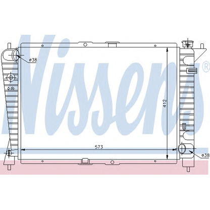 Photo Radiator, engine cooling NISSENS 67002