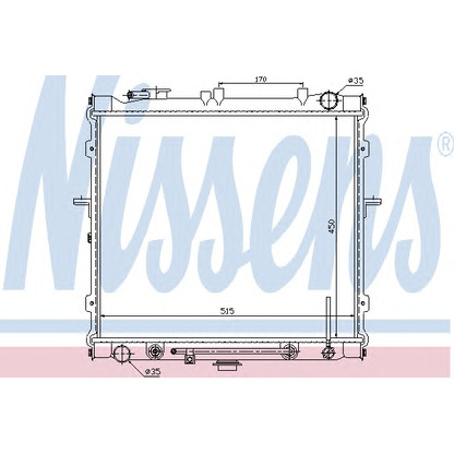 Photo Radiateur, refroidissement du moteur NISSENS 66607