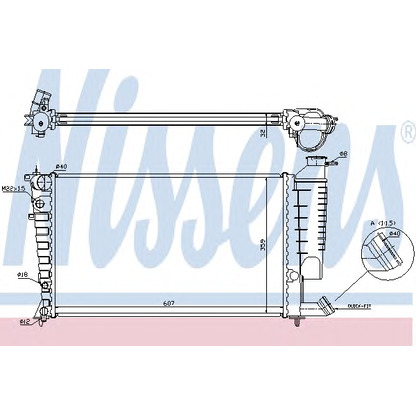 Photo Radiator, engine cooling NISSENS 61317A