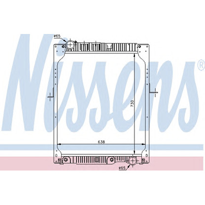 Foto Radiador, refrigeración del motor NISSENS 62643A