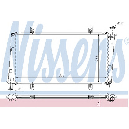 Photo Radiator, engine cooling NISSENS 65551A