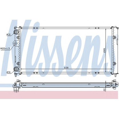 Foto Radiador, refrigeración del motor NISSENS 673001