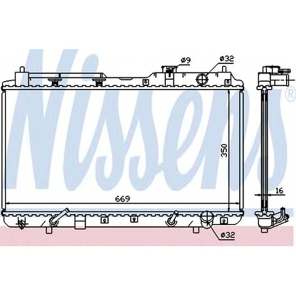 Foto Radiatore, Raffreddamento motore NISSENS 68102A