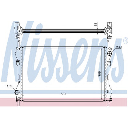 Foto Radiatore, Raffreddamento motore NISSENS 62044A