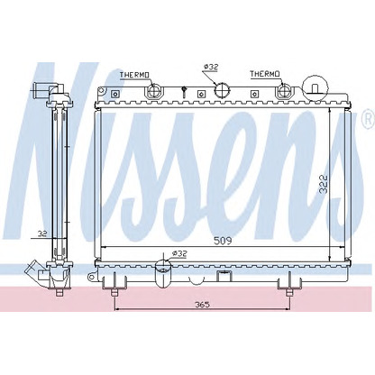 Foto Radiatore, Raffreddamento motore NISSENS 64305A