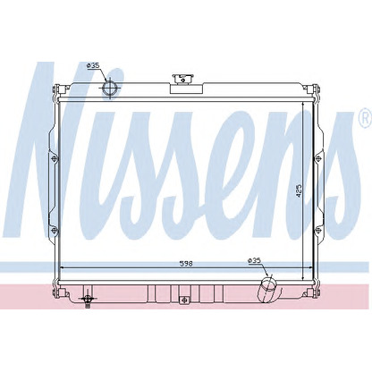 Photo Radiateur, refroidissement du moteur NISSENS 67046