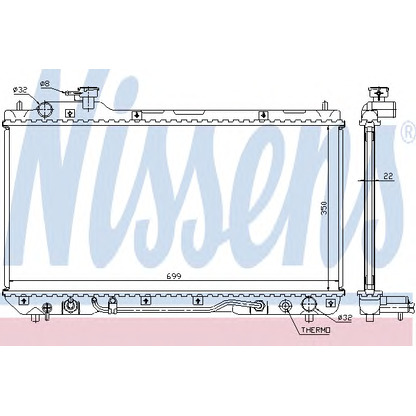 Photo Radiateur, refroidissement du moteur NISSENS 64630A