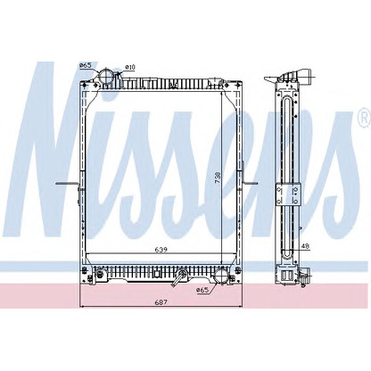 Foto Radiador, refrigeración del motor NISSENS 62644A