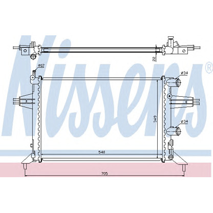 Photo Radiateur, refroidissement du moteur NISSENS 63016