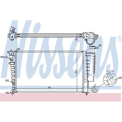 Foto Radiatore, Raffreddamento motore NISSENS 61316A