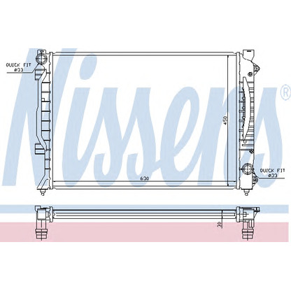 Photo Radiator, engine cooling NISSENS 60422