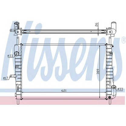 Photo Radiateur, refroidissement du moteur NISSENS 62025A