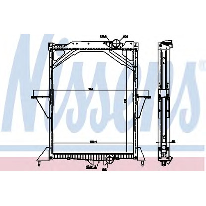 Photo Radiator, engine cooling NISSENS 65466A