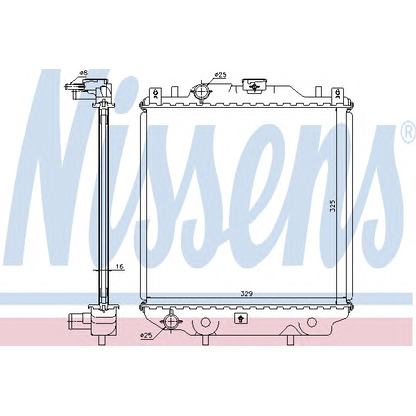 Photo Radiateur, refroidissement du moteur NISSENS 64174A