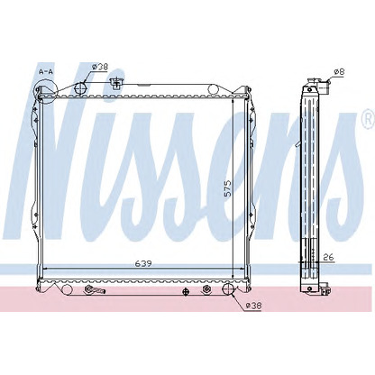 Photo Radiator, engine cooling NISSENS 64637A