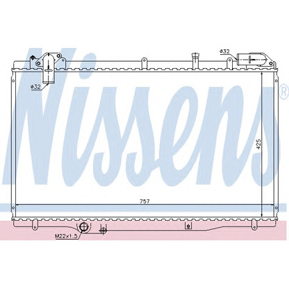 Photo Radiator, engine cooling NISSENS 63791