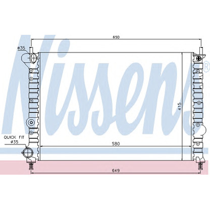 Foto Radiatore, Raffreddamento motore NISSENS 68802