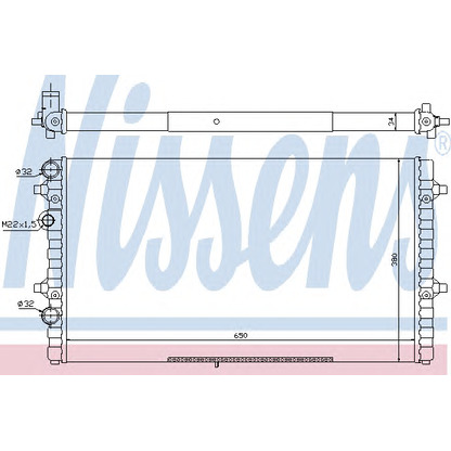 Фото Радиатор, охлаждение двигателя NISSENS 67302