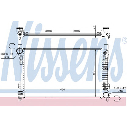 Foto Radiador, refrigeración del motor NISSENS 62786A