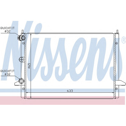 Photo Radiateur, refroidissement du moteur NISSENS 67303