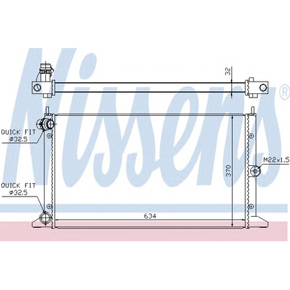 Photo Radiator, engine cooling NISSENS 67304