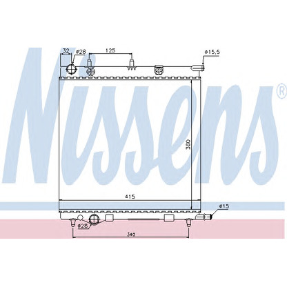 Foto Radiador, refrigeración del motor NISSENS 61284