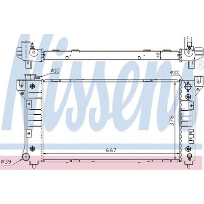 Foto Radiatore, Raffreddamento motore NISSENS 60999A