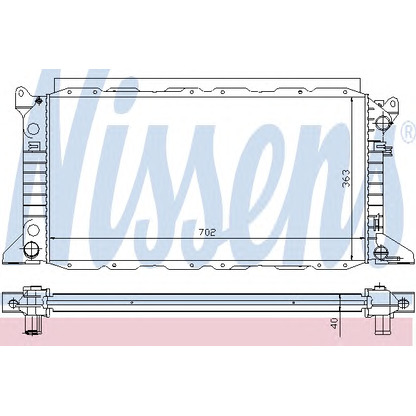 Foto Radiador, refrigeración del motor NISSENS 62048